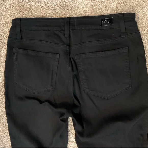 PAIGE BLACK HOXTON ULTRA SKINNY TUXEDO SIDE STRIPE JEANS - Picture 9 of 16